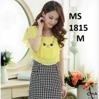 ĐẦM PHỐI HOA VĂN CÁ TÍNH MS 1815