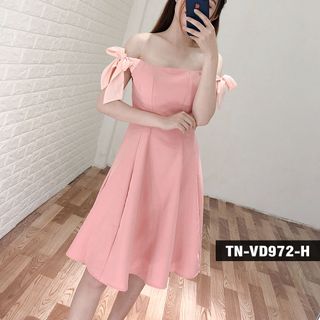 Đầm Cúp Ngực Cột Nơ Tay 972