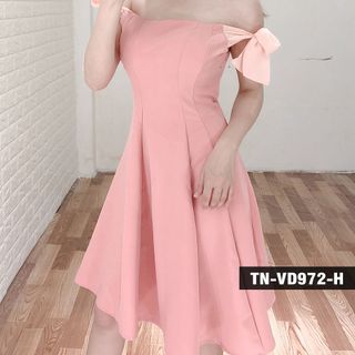 Đầm Cúp Ngực Cột Nơ Tay 972