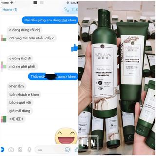 Cặp dầu gội xả Weilaiya chiết xuất gừng - trị gàu - trị rụng - kích mọc tóc