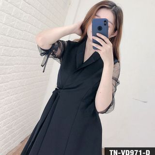 Đầm Vest Tay Phối Lưới 971
