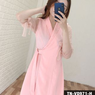 Đầm Vest Tay Phối Lưới 971