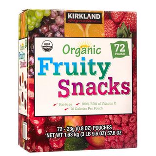 Kẹo dẻo trái cây hữu cơ Kirkland Organic Fruity Snacks thùng 163kg 72 gói giá sỉ