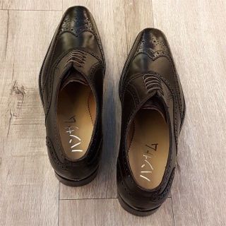 Giày Oxford nam Hansamu PQ12 - đục lỗ viền hoa văn