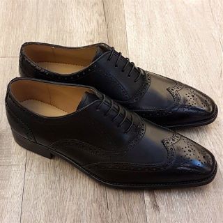 Giày Oxford nam Hansamu PQ12 - đục lỗ viền hoa văn