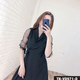 Đầm Vest Tay Phối Lưới 971