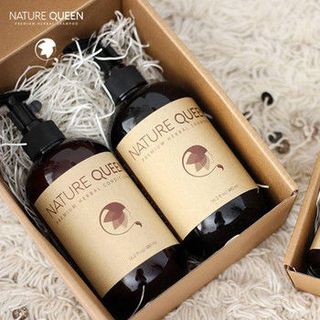Combo Dầu gội/dầu xả thảo dược ngăn rụng tóc Nature Queen 480ml