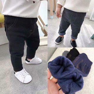 Quần giả jean lót lông cho bé trai bé gái