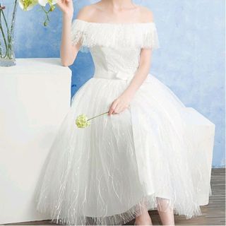 ĐẦM XÒE TRỄ VAI REN GIỌT NƯỚC
