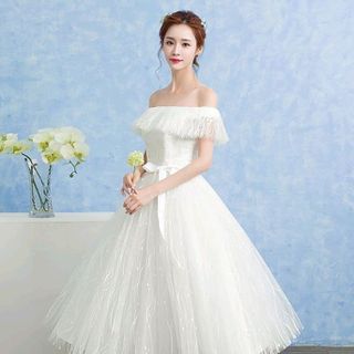 ĐẦM XÒE TRỄ VAI REN GIỌT NƯỚC