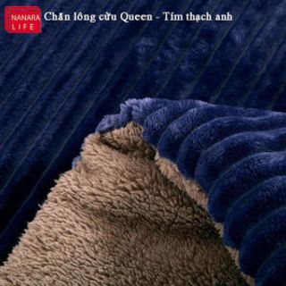 Chăn lông cừu Queen tím thạch anh trực tiếp từ công ty Nanara life Nhật Bản