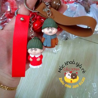 Móc khoá đôi ông bà cụ