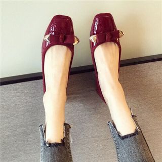 giày bup bê nữ chất da
