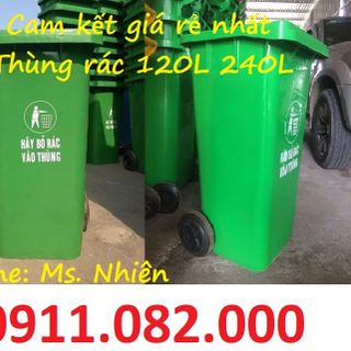 An Giang- Nơi bán thùng rác 240 lít giá rẻ thùng rác nhựa nắp kín 2 bánh xe- giá sỉ