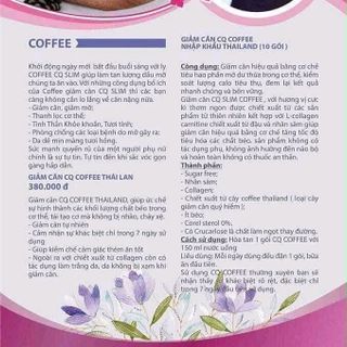 Cafe giảm cân D7 Thái Lan