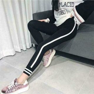 QUẦN LEGGING NỈ KẺ SỌC