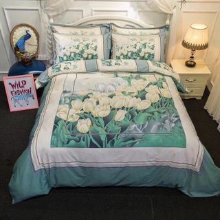 BỘ CHĂN GA GỐI COTTON LỤA HÀN QUỐC MỀM MÁT