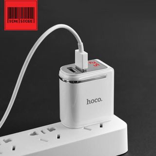 Hoco VietNam Cốc sạc nhanh Báo Led hiển thị nguồn điện 2 cổng USB Hoco C39