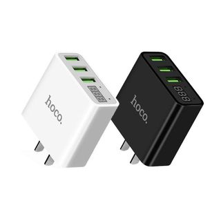 Hoco VietNam Củ sạc nhanh Hoco C15 3 cổng usb có Báo cường độ và LED