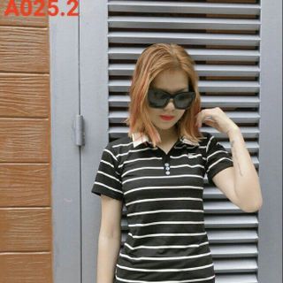 ÁO CỔ TRỤ SỌC PHỐI CỔ BURRBERRY 001