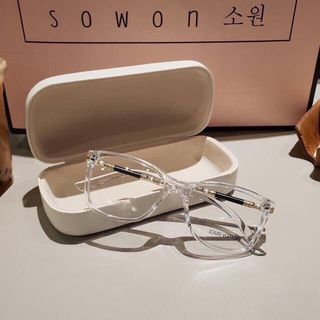 mắt kính cận ngố gọng tròn