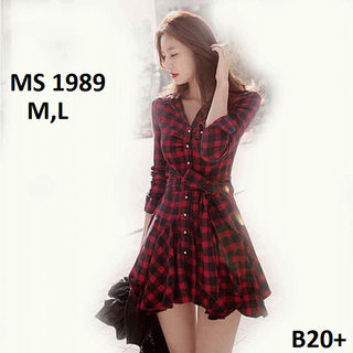 ĐẦM KAKI SỌC CÁ TÍNH MS 1989