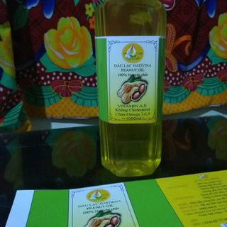 dầu lạc nguyên chất HATIVINA 1lít