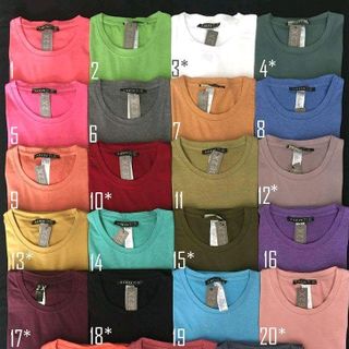 ÁO THUN TRƠN ĐỐM CỔ TRÒN AGE2X