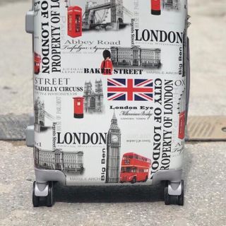 bộ đôi vali nhựa kéo gồm size 20 và size 24 hàng Việt nam