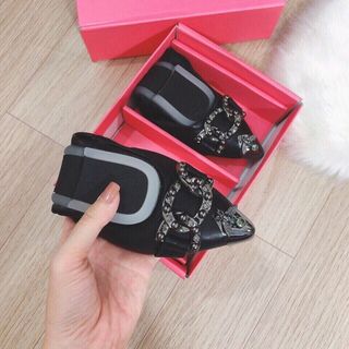 giày búp bê đính đá hàng fullbox