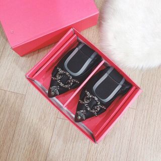 giày búp bê đính đá hàng fullbox