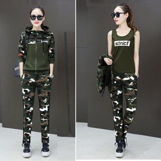 Đồ bộ thể thao lính nữ thu đông TT220 Set 3 món