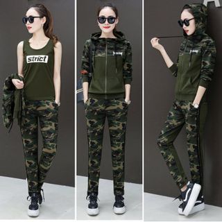 Đồ bộ thể thao lính nữ thu đông TT220 Set 3 món