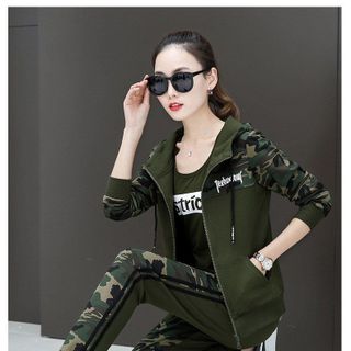 Đồ bộ thể thao lính nữ thu đông TT220 Set 3 món