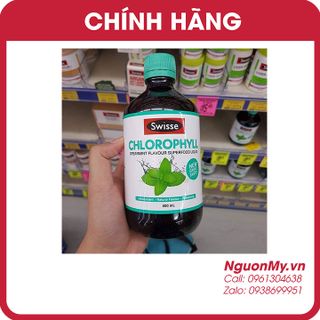 Nước diệp lục Swisse Chlorophyll Spearmint 500ml vị bạc hà của Úc