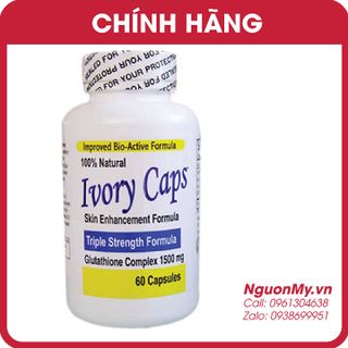 Viên uống giúp làm trắng da Glutathione Complex 1500mg Ivory Caps 60 viên của Mỹ