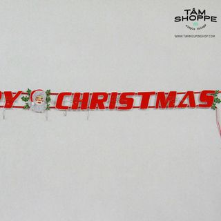 Dây chữ Merry Christmas treo tường Số 04