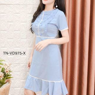 Đầm Đuôi Cá Phối Nút 975