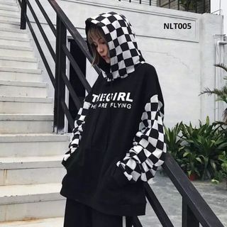 ÁO HOODIE PHỐI CARO