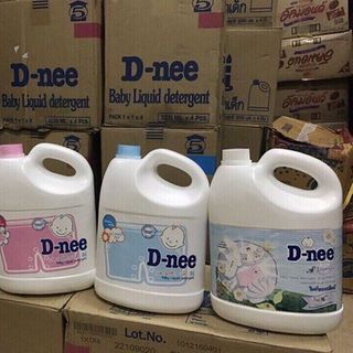 Nước giặt Dnee Thái xanh lá hồng tím trắng xanh can 3L