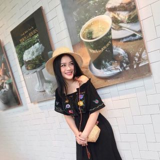 ĐẦM MAXI BẸT VAI THÊU HOA