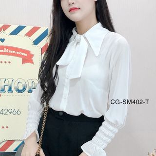 Sơ Mi Cổ Nơ Tay Bo 402
