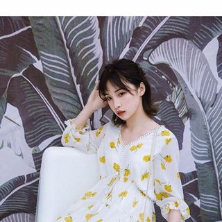 ĐẦM MAXI CỔ V TAY PHỒNG