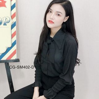 Sơ Mi Cổ Nơ Tay Bo 402