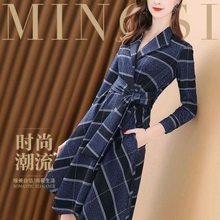 DAM CỔ VEST SỌC CARO