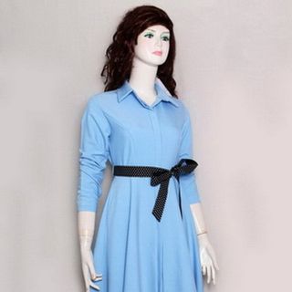ĐẦM XÒE CỘT NƠ EO TAY LỠ MS 2113