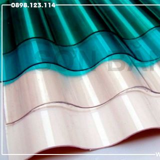 Tấm lợp lấy sáng polycarbonate đặc lượng sóng