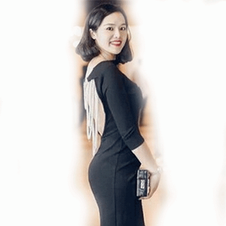 ĐẦM ĐÍNH CHUỖI NGỌC TRAI SAU LƯNG MS 2122