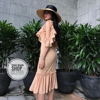 ĐẦM BODY ĐUÔI CÁ CỔ BÈO