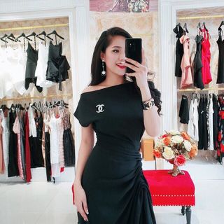ĐẦM BODY LỆCH VAI ĐÍNH TAG